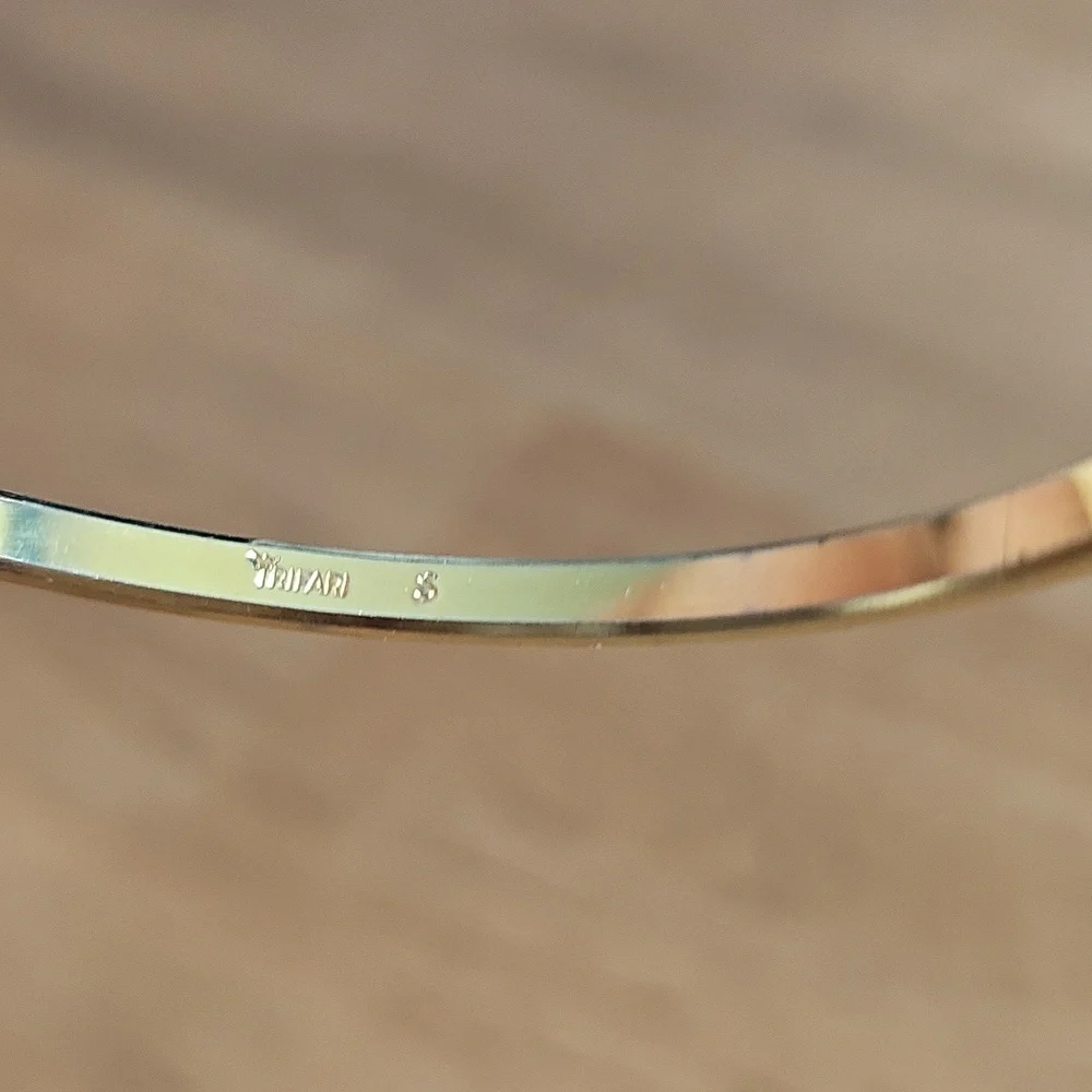 Trifari Elegant Gold Tone Bangle Bracelet